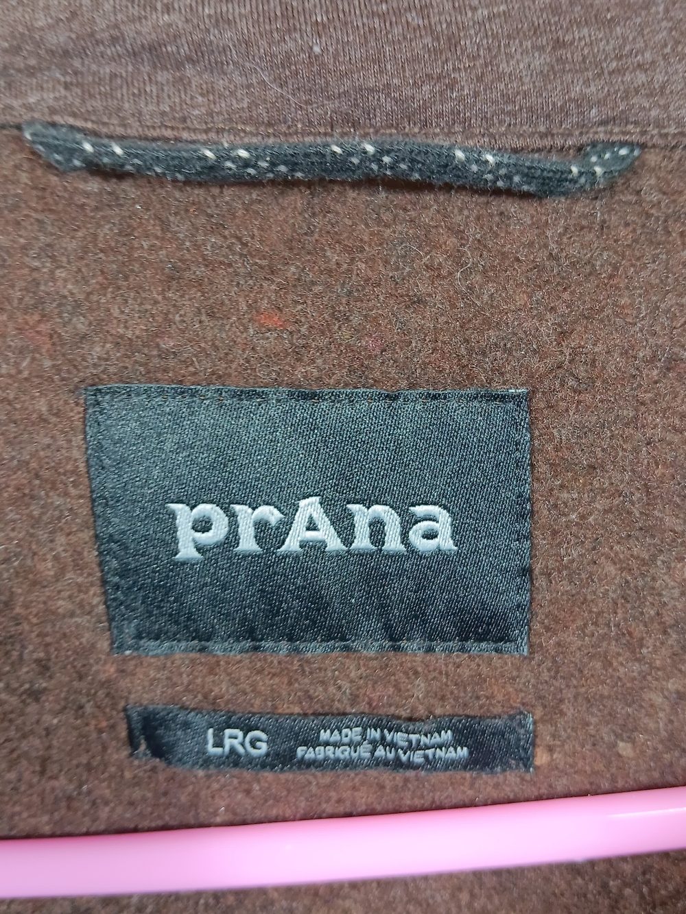 Prana Pullover Mens Large Brown Brookland 1/4 Zip Wool Blend Outdoor Gorpcore - Picture 2 of 10